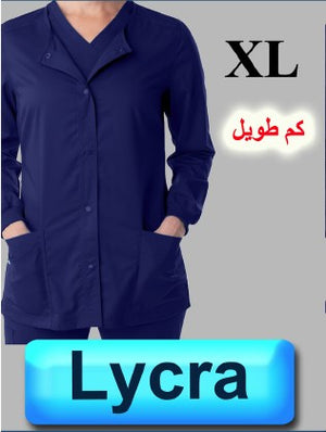 4093-ABC Scrub-Lycra-Long Sleeve-Navy Blue-XL | ABC Books