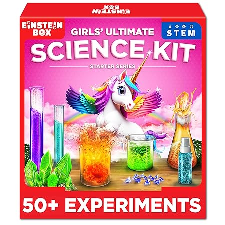 Einstein Box Ultimate Girls' Science Starter Kit | for Girls 6-15 Year Olds | Gift & Toys for Girls Age 8-10 Years | Amazing Science Experiments & STEM Projects for Girls 6+ | Birthday Gift Ideas | | Einstein Einstein Box Ultimate Girls' Science Starter Kit | for Girls 6-15 Year Olds | Gift & Toys for Girls Age 8-10 Years | Amazing Science Experiments & STEM Projects for Girls 6+ | Birthday Gift Ideas | | Einstein