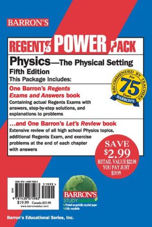 Regents Physics Power Pack: Let's Review Physics + Regents Exams and Answers: Physics (Barron's Regents NY), 5e**