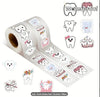 Acc-500pcs Tooth Stickers Roll