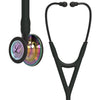 Cardio Steth-3M Littmann Cardiology IV Diagnostic Stethoscope: High Polish Rainbow & Black-Smoke Stem 6240