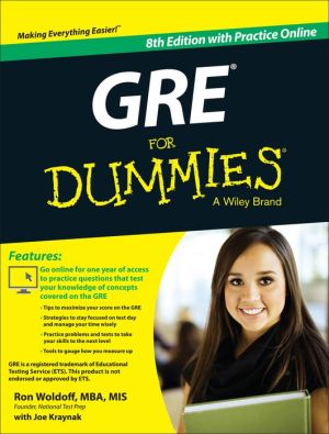 GRE For Dummies: with Online Practice Tests, 8e**