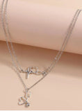 Med Acc-Necklace-Heart & Stethoscope-silver