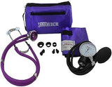 Aneroid Sphygmomanometer with Stethoscope,Santamedical-Black-Purple