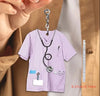 Med Acc-Mini Doctor Scrubs Uniform Keychain -Pink