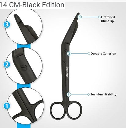 Surg. Insts-Scissors-Sterile Lister Bandage Scissors-14 CM-Black Edition-ROSS | Pakistan Surg. Insts-Scissors-Sterile Lister Bandage Scissors-14 CM-Black Edition-ROSS | Pakistan