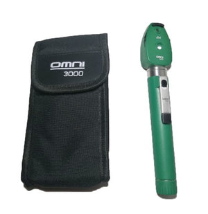 8017-Ophthalmoscope Set OMNI 3000 Standard, LED WOSB, Green Color, Soft Pouch