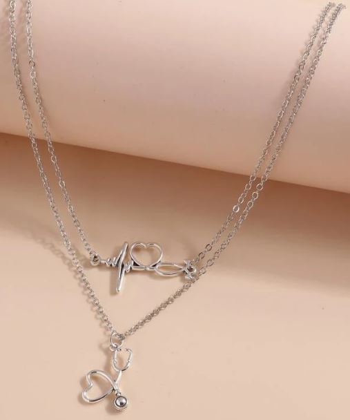 Med Acc-Necklace-Stethoscope-silver | CHINA Med Acc-Necklace-Stethoscope-silver | CHINA