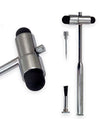 Hammer-Babinski Buck Reflex Hammer with Needle and Brush-Telescoping Handle