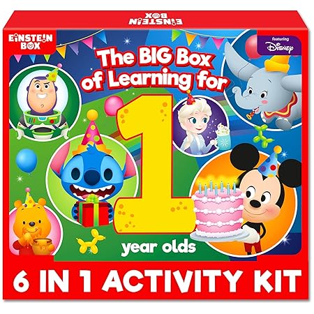 Einstein Box Featuring Disney for 1-Year-Old Boys, Girls | Books and Activities for 1 Year Olds | Learning & Educational Toys & Games | Birthday Gift for 1 Year Olds |,kids | Einstein