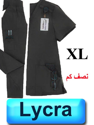5189-ABC Scrub-Lycra Tweh-Short Sleeve-Dark Gray-XL | ABC Books