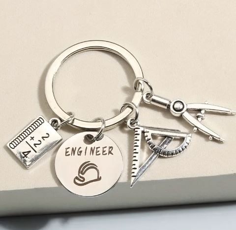 Engineer Keychain with Compass, Ruler & Tools | CHINA Engineer Keychain with Compass, Ruler & Tools | CHINA