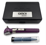 Otoscope Set OMNI 3000 Deluxe, LED WOSB, Purple Color, Hard Case 8012