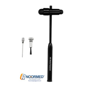 Hammer-Babinski Buck Reflex Hammer with Needle and Brush ,Black Edition-Pakistan