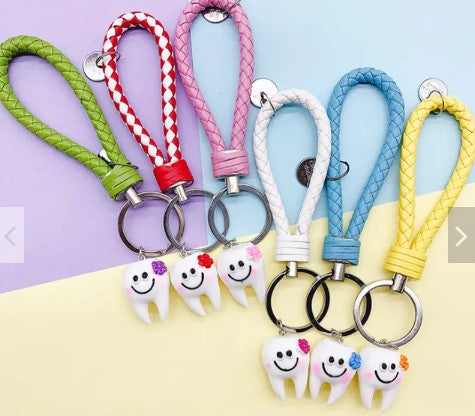 Med Acc-Key Ring-Molar-Leather Keychains