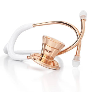 Cardio Steth-MDF Procardial® Stainless Steel Cardiology Stethoscope White/Rose Gold-7313
