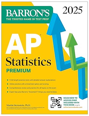 AP Statistics Premium, 2025: Prep Book with 9 Practice Tests + Comprehensive Review + Online Practice (Barron's AP Prep)