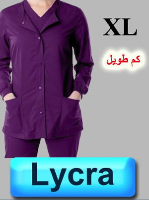 4069-ABC Scrub-Lycra-Long Sleeve-Berry-XL | ABC Books