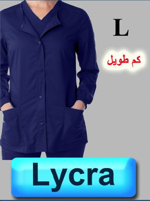 4095-ABC Scrub-Lycra-Long Sleeve-Navy Blue-L | ABC Books