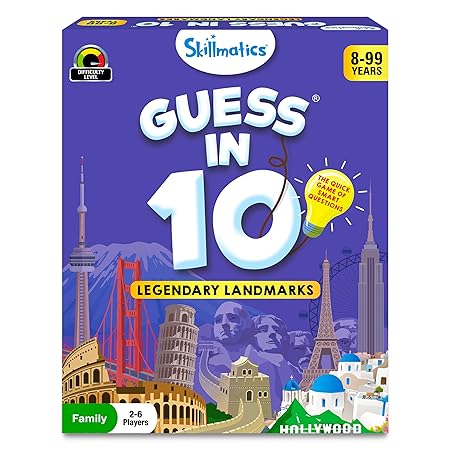 Skillmatics Card Game - Guess in 10 Legendary Landmarks, Educational Travel Toys for Boys, Girls, and Kids Who Love Board Games, Geography and History, Gifts for Ages 8, 9, 10 and Up | Skillmatics