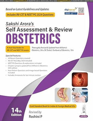 Sakshi Arora's Self Assessment & Review Obstetrics, 14e