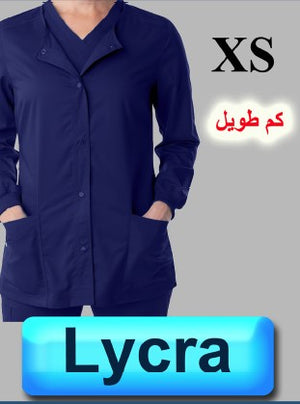 4092-ABC Scrub-Lycra-Long Sleeve-Navy Blue-XS | ABC Books