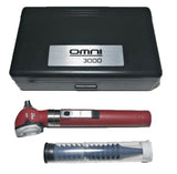 8009-Otoscope Set OMNI 3000 Deluxe, LED WOSB, Burgundy Color, Hard Case