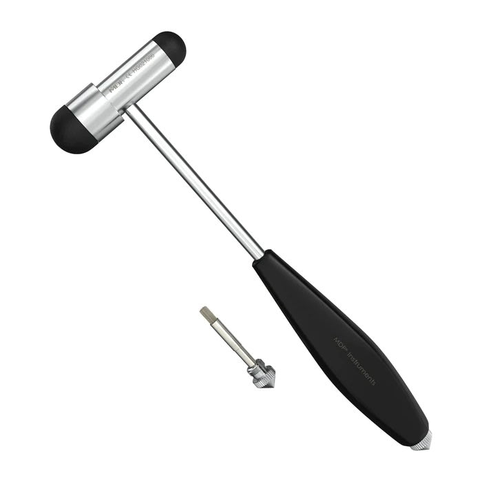 Medical Tools MDF Babinski Buck Reflex Hammer Hdp Handle with Needle and Brush Navy Blue-7007