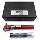 Otoscope Set OMNI 3000 Deluxe, LED WOSB, Burgundy Color, Hard Case 8009