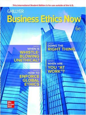 ISE Business Ethics Now, 6e