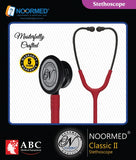 Steth-NOORMED Classic II Monitoring Stethoscope: Burgundy 9014
