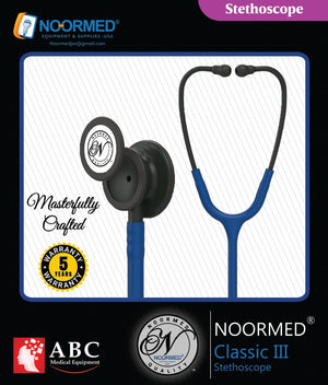 Steth-NOORMED Classic III Monitoring Stethoscope: Blue 9912