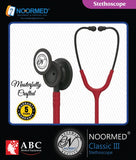 Steth-NOORMED Classic III Monitoring Stethoscope: Burgundy 9914