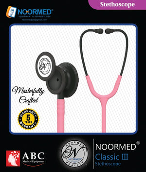 Steth-NOORMED Classic III Monitoring Stethoscope: Pink 9915