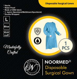Dent Supp -Surgical Gown-NOORMED-Disposable-Sterile-Water Proof-Made of SMS fabric-3 layers