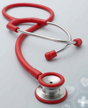 Ped Steth-Pediatrics Stethoscope-Stainless Steel-Red