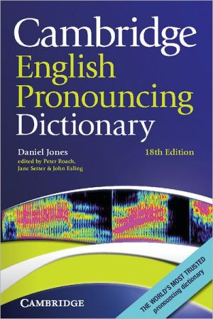Cambridge English Pronouncing Dictionary, 18e