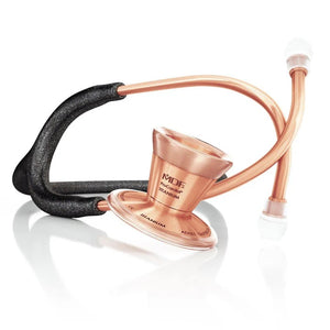 Cardio Steth-MDF Procardial® Titanium Cardiology Stethoscope-Black Glitter/Rose Gold-7265