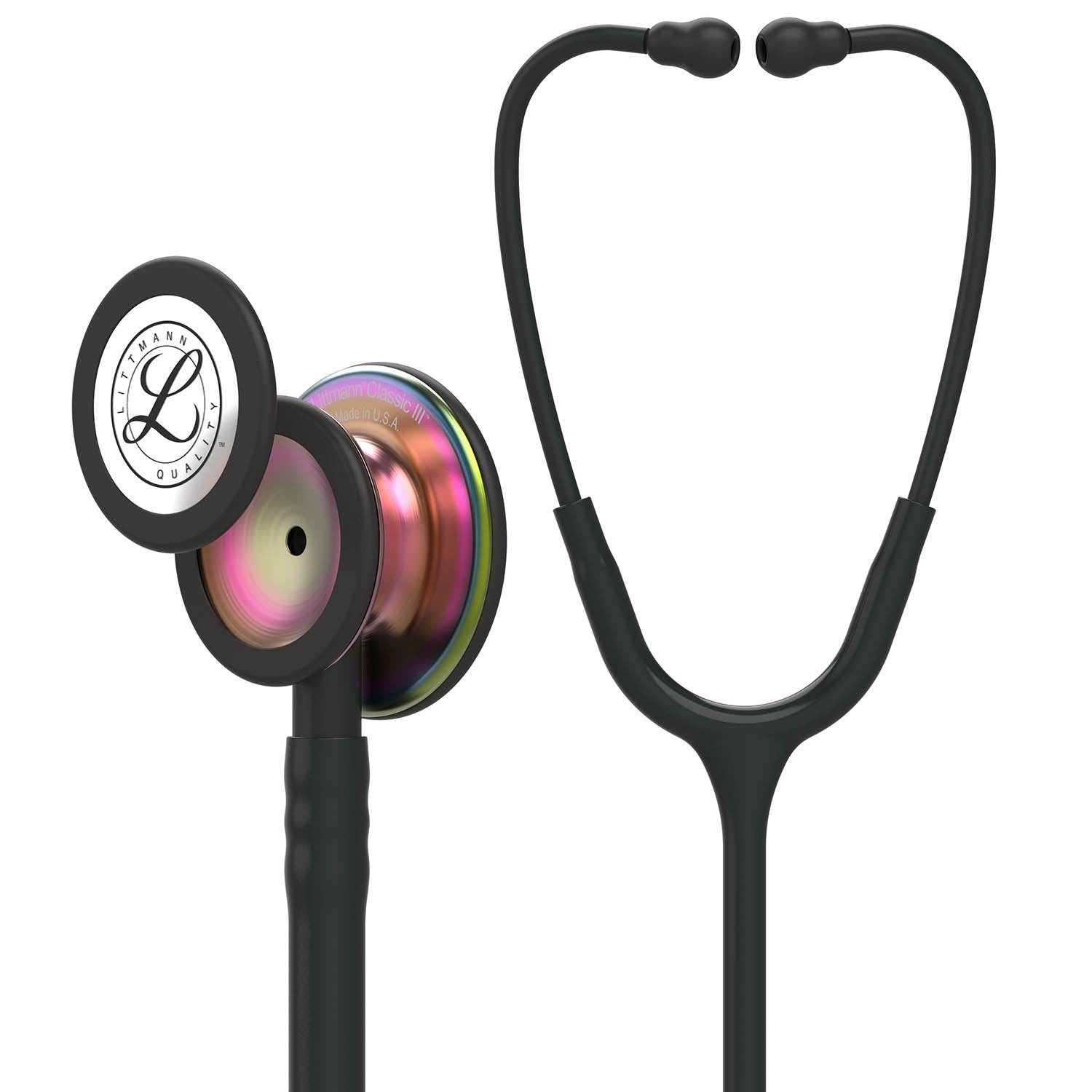 3M Littmann Classic III Monitoring Stethoscope: Rainbow Black 5870