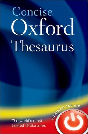 Concise Oxford Thesaurus, 3e