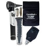 Oto-Ophth Set-CynaMed Fiber Optic Otoscope Oscope Ophthalmoscope-Black