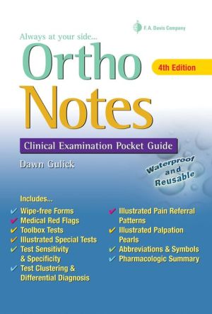 Ortho Notes: Clinical Examination Pocket Guide (Davis' Notes), 4e**