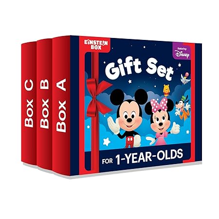 Einstein Box Featuring Disney for 1-Year-Old Boys/Girls | Disney Gift Toys for 1-Year-Old Boys & Girls | Board Books, Pretend Play Set | Learning & Educational Toys | Birthday Gift Set of 3 | | Einstein Einstein Box Featuring Disney for 1-Year-Old Boys/Girls | Disney Gift Toys for 1-Year-Old Boys & Girls | Board Books, Pretend Play Set | Learning & Educational Toys | Birthday Gift Set of 3 | | Einstein