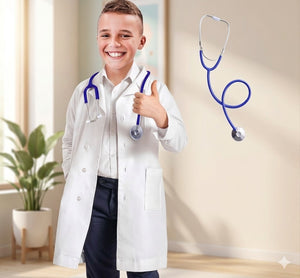 5304-Polyester Lab Coat for Kids-White-6