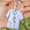 Med Acc-Mini Doctor Scrubs Uniform Keychain -White