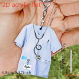 Med Acc-Mini Doctor Scrubs Uniform Keychain -White