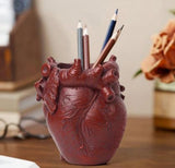 Med Acc-Heart Pen Holder, Red