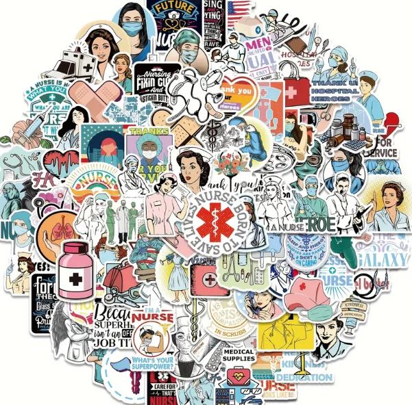 Med Acc-50 PCS Nursing Stickers Med Acc-50 PCS Nursing Stickers