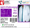 5145-Hospicare-Professional Lab Coat-2277-Unisex-Twill Fabric-Metal Snap-White-4XL | ABC Books