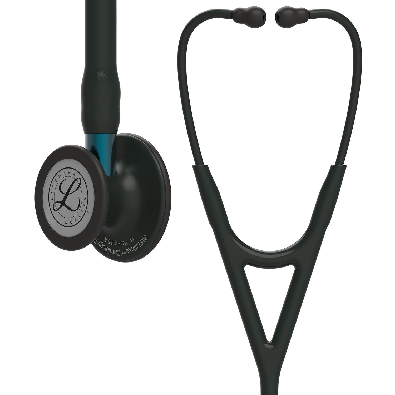 Cardio Steth-3M Littmann Cardiology IV Diagnostic Stethoscope: Black & Black-Blue Stem 6201 | USA